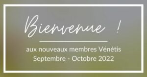 Bienvenue Septembre Octobre 2022