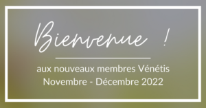 Bienvenue Novembre Décembre 2022